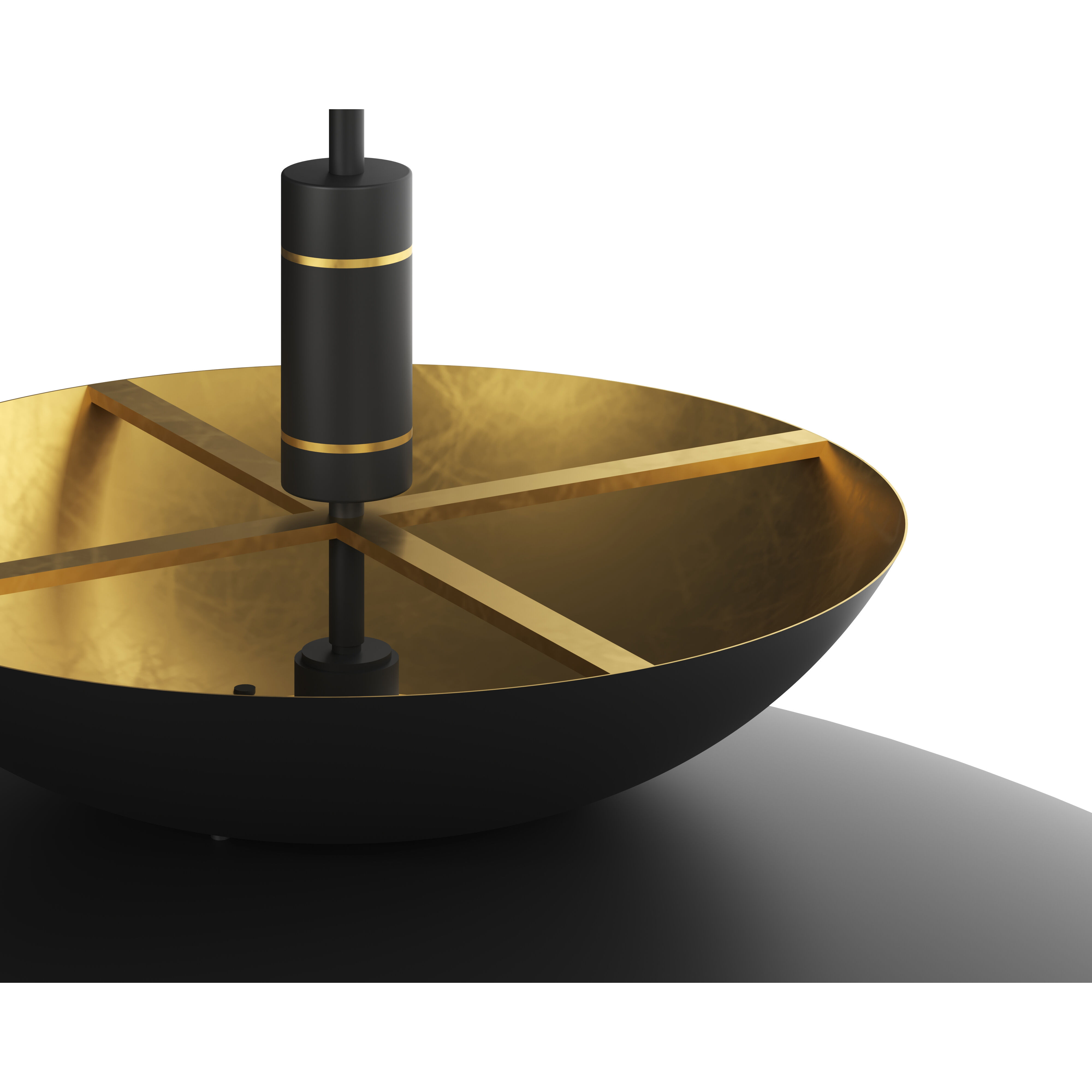 Timea LED 26.5 inch Black / Brass / Black Pendant Ceiling Light